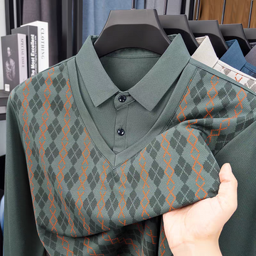 Argyle Crest Emberweave Polo