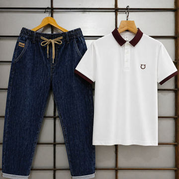Urban Duo Polo & Denim Set