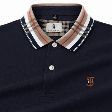 Grandline Crest Plaid-Collar Polo