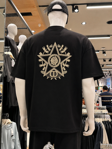 Noir Crest Emblem Polo T-Shirt