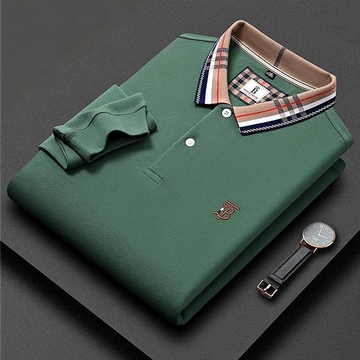 Elite Grandline Crest Plaid-Collar Polo T-Shirt