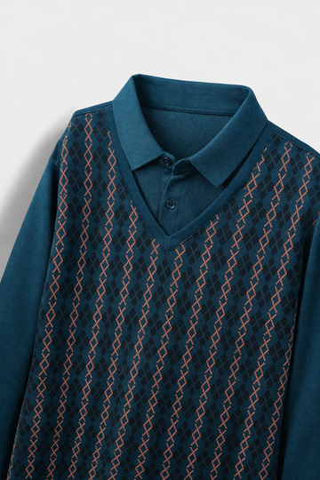 Argyle Crest Emberweave Polo